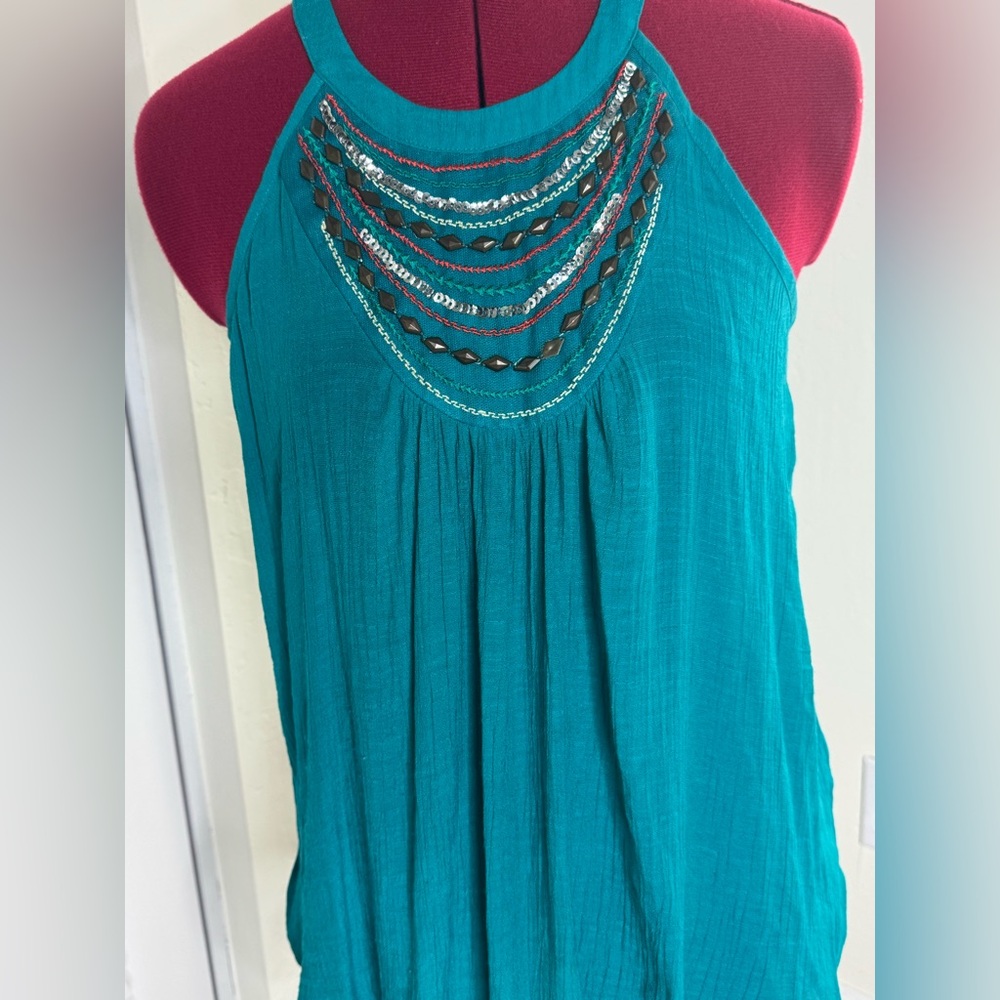 iZ Byer Teal Sleeveless Blouse Women’s Small